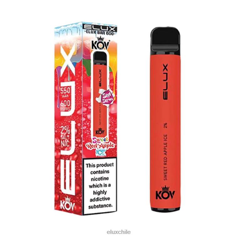 ELUX review Chile - Elux Bar vape desechable serie dulce hielo de manzana roja dulce N84XX11